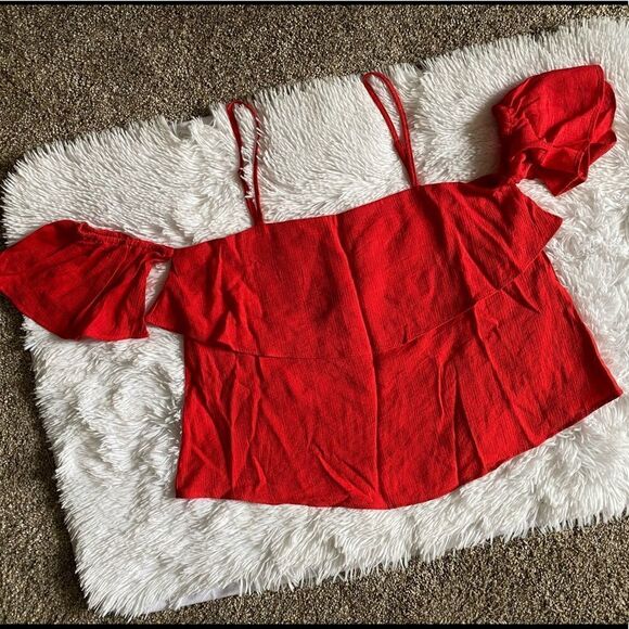 Lumiere Tops - Lumiere Red Crop Top New without Tags Size Small